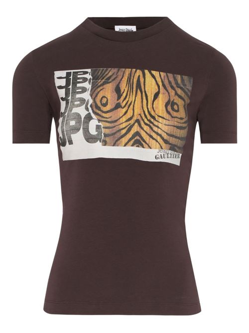 T-shirt con stampa wood JEAN PAUL GAULTIER | 2503WTO294J002710060